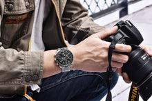 Load image into Gallery viewer, New Men Silver Blue Watch Business Analog Chronogragh Full Steel Luxury Casual Male Waterproof Sports Design Watches