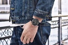 Load image into Gallery viewer, New Men Silver Blue Watch Business Analog Chronogragh Full Steel Luxury Casual Male Waterproof Sports Design Watches