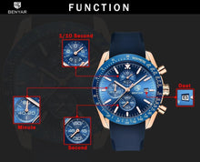 Load image into Gallery viewer, Casual Men's Watches Chronograph Modern Analog Quartz Waterproof Sports Watches Rubber Strap Business Wrist Watches For Men