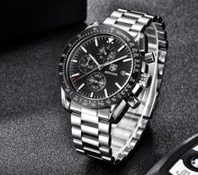 Load image into Gallery viewer, Casual Men's Watches Chronograph Modern Analog Quartz Waterproof Sports Watches Rubber Strap Business Wrist Watches For Men