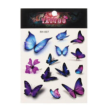 Load image into Gallery viewer, Waterproof Colorful Butterfly Temporary 3D Stickers Body Tattoos Various Styles For Womens