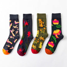 Load image into Gallery viewer, 1 Pair Women Socks Cartoon Dog Octopus Flower Plant Kawaii Funny Casual Female Cotton Sock Hosiery Streetwear Harajuku Crew Sock For Women