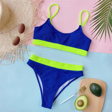 Load image into Gallery viewer, Female High Waist Swimsuit Bikini Sports Swimsuits For Women Two Piece Crop Top Bikini Set High Waist High Cut Bathing Suits Women Swimwear Two-piece Bikini Set Bathing Suit Swimwear