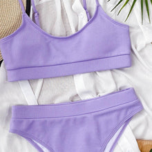 Load image into Gallery viewer, Female High Waist Swimsuit Bikini Sports Swimsuits For Women Two Piece Crop Top Bikini Set High Waist High Cut Bathing Suits Women Swimwear Two-piece Bikini Set Bathing Suit Swimwear