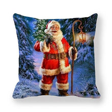 Load image into Gallery viewer, Christmas Pillowcase Holiday Decoration Christmas Santa Pillow Covers Santa Claus Pillow Covers Christmas Sofa Throw Pillow Home Cushion Cover Christmas Snowman Print Pillowcase Letter 45x45CM