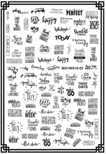 Load image into Gallery viewer, New Super Thin Self-Adhesive Letter 3d Nail Decal Stickers Manicure Nail Art Decoration Accessories Holographic Old English Character Nail Self-Adhesive Sticker English Font Design Manicure Design Water Sliders Decorations Accessories