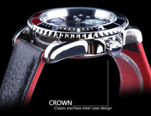 Load image into Gallery viewer, 2021 Fashion Black Red Sport Mens Watches Luxury Luminous Hands Watch Elegant Leather Strap Design