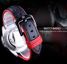 Load image into Gallery viewer, 2021 Fashion Black Red Sport Mens Watches Luxury Luminous Hands Watch Elegant Leather Strap Design