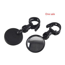 Load image into Gallery viewer, Bicycle Handlebar Rearview Mirror Portable Universal Adjustable Bike Rearview Mirror Wide-Angle Convex Mirror Rear View Safe Mirrors Adjustable Rotatable Handlebars Mounted Plastic Convex Mirror For Mountain