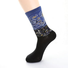 Load image into Gallery viewer, Novelty Happy Funny Women Graphic Short Socks Socks Combed Out Of Pure Cotton Art Abstract Oil Painting Socks French Style Crew Socks For Men And Women