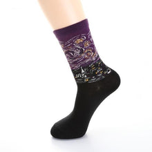 Load image into Gallery viewer, Novelty Happy Funny Women Graphic Short Socks Socks Combed Out Of Pure Cotton Art Abstract Oil Painting Socks French Style Crew Socks For Men And Women