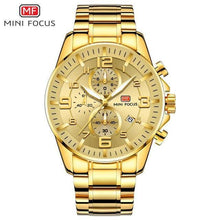 Load image into Gallery viewer, Luxury Gold Mens Watches Elegant Stainsteel Steel Strap Waterproof Sport Analog Quartz Luminous Hands Watch