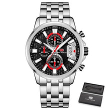 Load image into Gallery viewer, Sport Multifunctional Luxury Mens Watch Quartz Waterproof Colorful Analog Wristwatch Elegant Stainless Steel Design