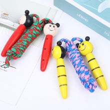 Load image into Gallery viewer, Skipping Rope With Wooden Handles Braided Tangle-Free Cable Skipping Rope For Fun And Fitness Jumping Rope For Kids Youth Beginners Jump Ropes Toys Wooden Handle Cotton Ropes Cute Animals Jump Rope