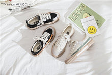 Load image into Gallery viewer, Womens New Spring Fashion Canvas Casual Flats Striped Vulcanize Fashion Style Sneakers Low-Cut Trainers Canvas Flat Sneakers Casual Slip On Canvas Comfortable Design