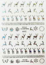 Load image into Gallery viewer, Merry Christmas Nail Art Decals Decoration Self Adhesive Nail Art Stickers Manicure Design White Snow Sticker for Nail Design Xmas Gift Nails Snowflake Nail Art Stickers Decals Christmas Nail 3D Self Adhesive Nail Stickers for Acrylic Nails Snowflake