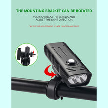 Load image into Gallery viewer, 10000mAh Bike Light USB Rechargeable 5000 Lumens Bike Headlight LED Super Bright Front Lights And Back Rear Light Set For Night Riding Bicycle Lights Front And Back Rechargeable With 3 Modes