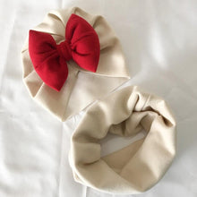Load image into Gallery viewer, Baby Cotton Hat Autumn Winter Children Scarf Hat Sets Bowknot Ear Baby Girl Boy Warm Beanies Cap Neck Warmer Scarf Fleece Balaclava Hood Ski Mask Cold Weather Face Mask Neck Warmer Winter Nose Warmer