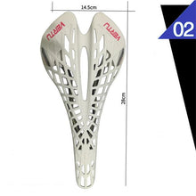 Load image into Gallery viewer, Mountain Super Light Plastic Bicycle Saddle Bike Saddle Seat PVC Cushion Hollow Seat Saddle Ultra Light Cycling Bicycle Seat Saddle Hollow Ergonomic Shock Absorption Water Resistant Protection