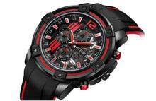 Load image into Gallery viewer, Modern Men's Black Quartz Watches Sports Silicone Strap Luminous Hands Wristwatch Luxury Waterproof Analog Watch