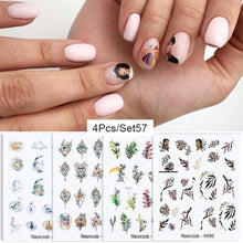 Load image into Gallery viewer, Abstract Lady Face Water Decals Fruit Flower Summer Leopard Alphabet Leaves Nail Stickers Water Black Leaf Sliders Marble Nail Art Stickers Water Transfer Nail Decals Full Wraps Gradient Acrylic Nail Kits for Women Manicure Decoration