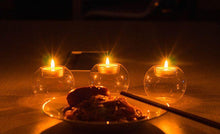Load image into Gallery viewer, Round Hollow Glass Candle Tea light Holder Candlestick Home Decorations for Dinner Table Wedding Candle Holder Wedding Candlestick Fine Transparent Crystal Glass Candlestick Dining Home Decor