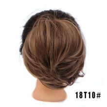 Load image into Gallery viewer, Synthetic Messy Bun Scrunchie Chignon With Elastic Hair Bands Donut Straight Ponytail Hair Pieces For Women Hair Extensions Clip in Hair Extension For Volumized Hair Buns For Girls