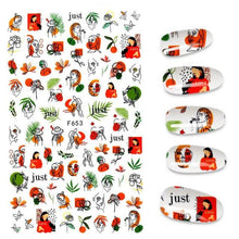 Load image into Gallery viewer, The New 3D Nail Sticker Cool English Letter stickers for nail Foil Love Heart Design Nails Accessories Fashion Manicure Sticker Stickers Girls Manicure Decoration Nail Art Supplies 3D Self-Adhesive Nail Decals Designer Nail Stickers for Acrylic Nails