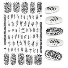 Load image into Gallery viewer, The New 3D Nail Sticker Cool English Letter stickers for nail Foil Love Heart Design Nails Accessories Fashion Manicure Sticker Stickers Girls Manicure Decoration Nail Art Supplies 3D Self-Adhesive Nail Decals Designer Nail Stickers for Acrylic Nails
