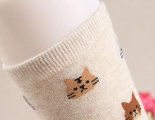 Load image into Gallery viewer, Autumn New Sock Animal Cartoon Cat Lovely Socks Combed Out Of Cotton Fashion Cute Short Socks Cat Print Stylish Color Cute Casual Socks For Men And Women