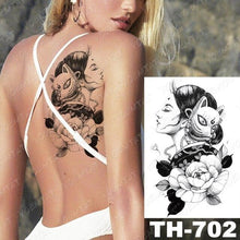 Load image into Gallery viewer, Gladiator Temporary Tattoo Sticker Flower Waterproof Big Modern Womens Mens Body Tattoo Luxury Design