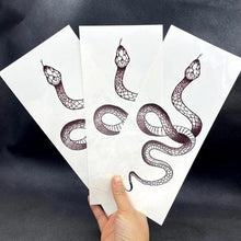 Load image into Gallery viewer, Big Size Black Snake Temporary Tattoo Stickers Body Waist Waterproof Realistic Dark Tattoo For Womens