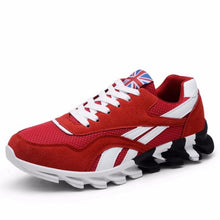 Load image into Gallery viewer, Mens Lightweight Breathable White Sneakers Casual Spring New Fashion Comfortable Walking Slip-On Sneakers Breathable Fashion Athletic Gym Casual Tennis Sneakers Modern Design Shoes