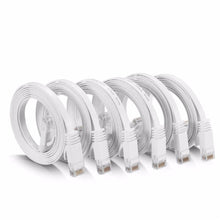 Load image into Gallery viewer, Cat6 RJ45 Network LAN Ethernet Flat Cable Computer UTP Patch Cord For Router Network Ethernet Cable Plated RJ45 Connectors Ethernet LAN Cable
