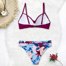 Load image into Gallery viewer, Women's Swimming Suit Bikini Bikini For Women Two Piece High Waist Bathing Suits Tummy Control Bikini Set Halter Swimwear Women Swimwear Bikini Set Print Push-Up Padded Bathing Swimsuit Beachwear