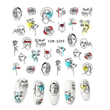 Load image into Gallery viewer, The New 3D Nail Sticker Cool English Letter stickers for nail Foil Love Heart Design Fashion Manicure Stickers Girls Manicure Decoration Nail Art Supplies 3D Self-Adhesive Nail Decals Designer Nail Stickers for Acrylic Nails