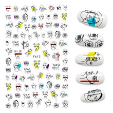 Load image into Gallery viewer, The New 3D Nail Sticker Cool English Letter stickers for nail Foil Love Heart Design Fashion Manicure Stickers Girls Manicure Decoration Nail Art Supplies 3D Self-Adhesive Nail Decals Designer Nail Stickers for Acrylic Nails
