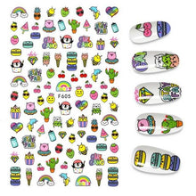 Load image into Gallery viewer, The New 3D Nail Sticker Cool English Letter stickers for nail Foil Love Heart Design Fashion Manicure Stickers Girls Manicure Decoration Nail Art Supplies 3D Self-Adhesive Nail Decals Designer Nail Stickers for Acrylic Nails