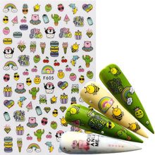 Load image into Gallery viewer, 3D Nail Slider Black Russia Letter Sticker Decals Flamingo Design Adhesive Manicure Tips Nail Art Decorations Accessories Sliders Manicure Decoration 3D Nail Supplies Holographic Decals Transfer Sliders Nail Design Manicures Nail Self-Adhesive Sticker