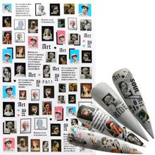 Load image into Gallery viewer, 3D Nail Slider Black Russia Letter Sticker Decals Flamingo Design Adhesive Manicure Tips Nail Art Decorations Accessories Sliders Manicure Decoration 3D Nail Supplies Holographic Decals Transfer Sliders Nail Design Manicures Nail Self-Adhesive Sticker