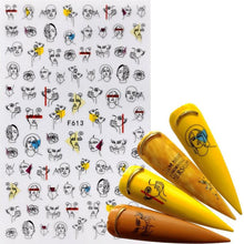 Load image into Gallery viewer, 3D Nail Slider Black Russia Letter Sticker Decals Flamingo Design Adhesive Manicure Tips Nail Art Decorations Accessories Sliders Manicure Decoration 3D Nail Supplies Holographic Decals Transfer Sliders Nail Design Manicures Nail Self-Adhesive Sticker