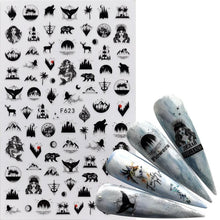 Load image into Gallery viewer, 3D Nail Slider Black Russia Letter Sticker Decals Flamingo Design Adhesive Manicure Tips Nail Art Decorations Accessories Sliders Manicure Decoration 3D Nail Supplies Holographic Decals Transfer Sliders Nail Design Manicures Nail Self-Adhesive Sticker