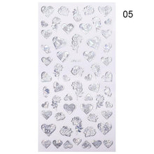 Load image into Gallery viewer, Alphabet Love Shaped Pattern 3D Nail Stickers Slider Valentine Day Decals Foil For Love Nail Art Decoration Pop Art Nail Stickers Sexy Girl Designs Comics Water Transfer Decals Manicure Lips Nail Art Decorations Slider Nail Art Stickers