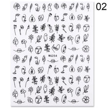 Load image into Gallery viewer, Alphabet Love Shaped Pattern 3D Nail Stickers Slider Valentine Day Decals Foil For Love Nail Art Decoration Pop Art Nail Stickers Sexy Girl Designs Comics Water Transfer Decals Manicure Lips Nail Art Decorations Slider Nail Art Stickers