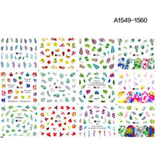 Load image into Gallery viewer, New Geometric Letter Nail Sticker Water Slider Winter Decal Christmas New Year Gift Nail Slider Temporary Tattoos Women Nail Art Stickers Water Transfer Decals Design Nail Art Supplies Manicure Acrylic Nail Foil Stencils Decorations