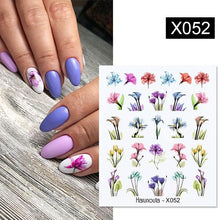 Load image into Gallery viewer, Spring Simple Green Theme Water Decal Sticker Flower Leaf Tree Summer Slider For Manicuring Nail Art Watermarks Art Decoration Manicure Tools Nail Watermark Decals iridescent Decoration Nail Self-Adhesive Decals Nail Stickers Water Transfer Fresh Nail