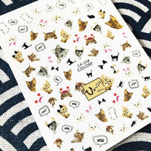 Load image into Gallery viewer, Newest Cats 3D Nail Art Sticker Decal Template Nail Tool Decorations Cute Nail Stickers for Kids and Little Girls Sheets Self Adhesive Nail Art Stickers 3D Animal Nail Decals Nail Art Decoration Set Including Cat Dog Strawberry Bear Chick Bunny Pat