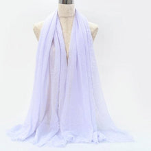 Load image into Gallery viewer, Light Soft Fashion Solid Scarf Crinkle Cotton Linen Wrap Shawl Hijab Muslim Woman Shawls Turban Islamic Clothing Head Wrap For Women