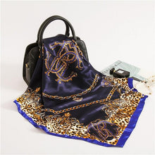 Load image into Gallery viewer, Luxury Long Soft Square Silk Scarves Lightweight Elegant Satin Silk Soft Head Wrap Escharpe Hijab Scarf Muslim Female Silky Shawls Wrap Hair Head Scarves Bandanna For Women 90*90cm