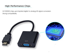 Load image into Gallery viewer, HD 1080P HDMI Compatible To VGA Adapter Converter Cable Gold-Plated HDMI to VGA Adapter For Laptop TV To Projector Display HDTV